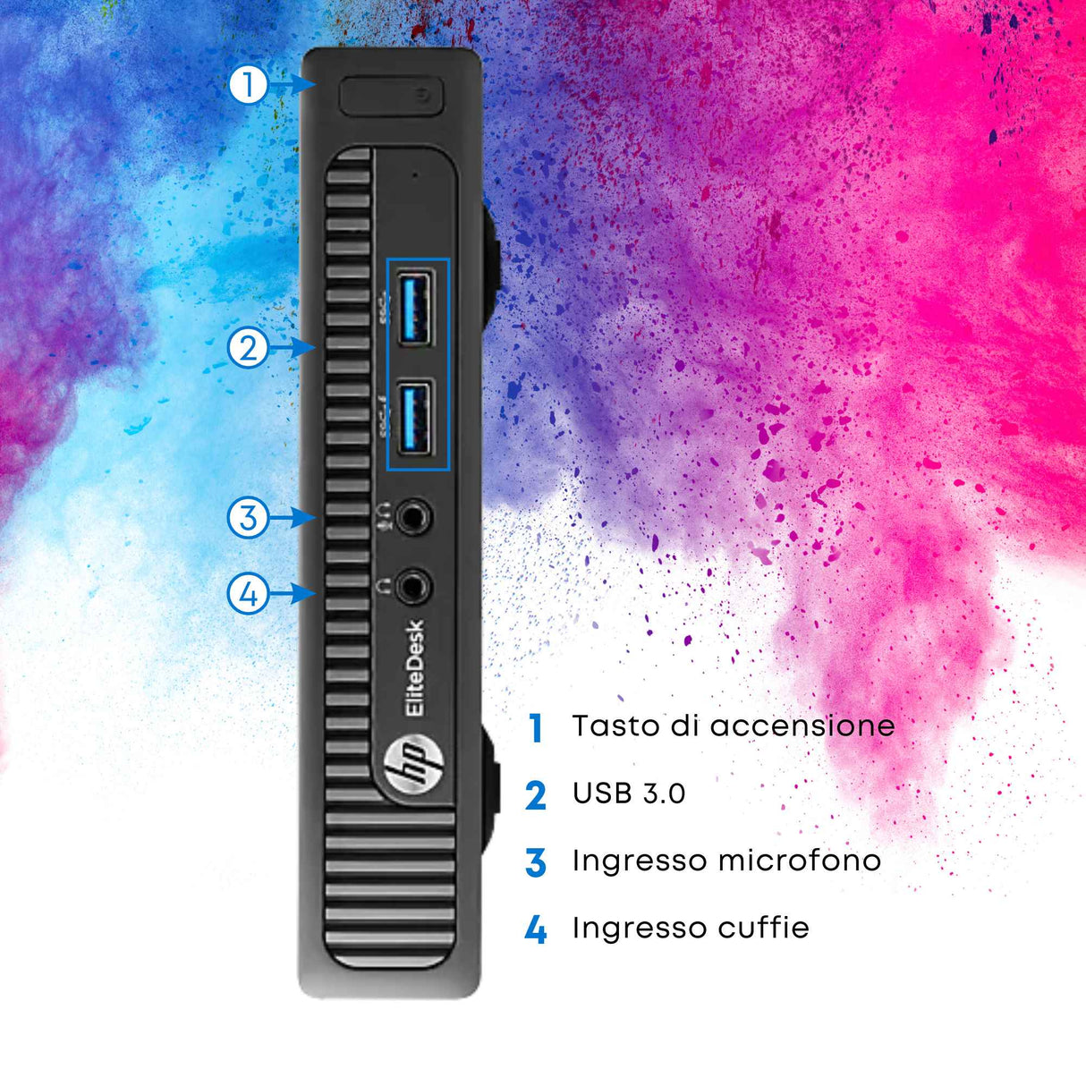 Pc Computer Desktop Fisso HP 800 G2 MINI i7-6700T Ram 16GB SSD 512GB Win 10 Pro Libre