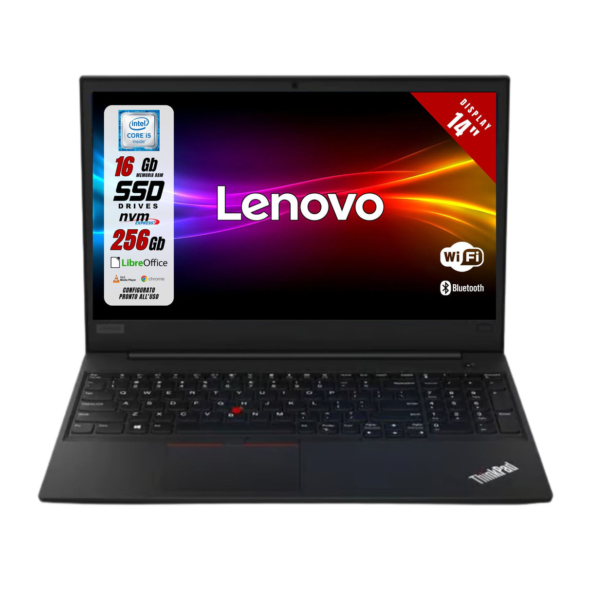 Notebook Pc Portatile Lenovo ThinkPad E490 i5-8265U 14,1" Ram 16GB 512GB SSD Wi 11 Pro