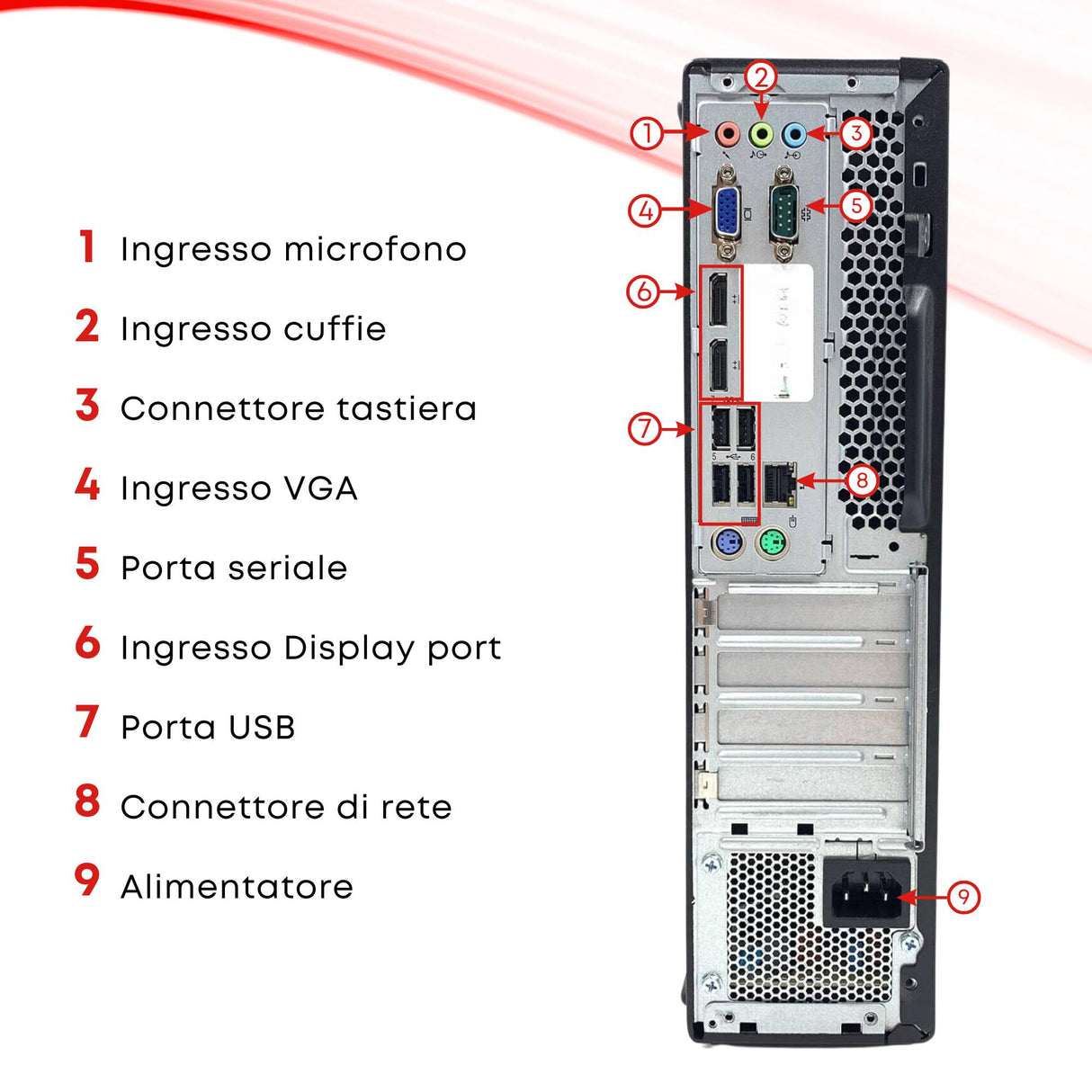 PC Computer Desktop Fisso Lenovo M710S SFF i5-6500 Ram 16GB SSD 512GB Win10