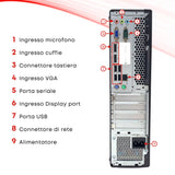 PC Computer Desktop Fisso Lenovo M710S SFF i5-6500 Ram 16GB SSD 512GB Win10