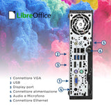 PC Computer Desktop Fisso HP 800 G1 USDT I7-4770S RAM 16GB SSD 512GB Win 11