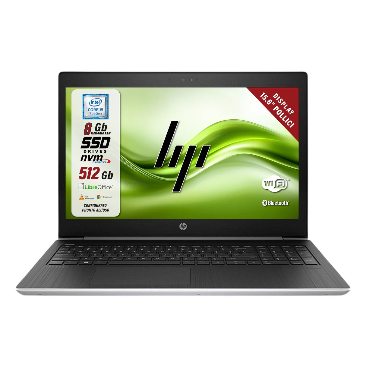 Notebook Pc Portatile HP Probook 450 G5 i5-7200U 15,6 Ram 8GB SSD 512GB Win 10 Pro