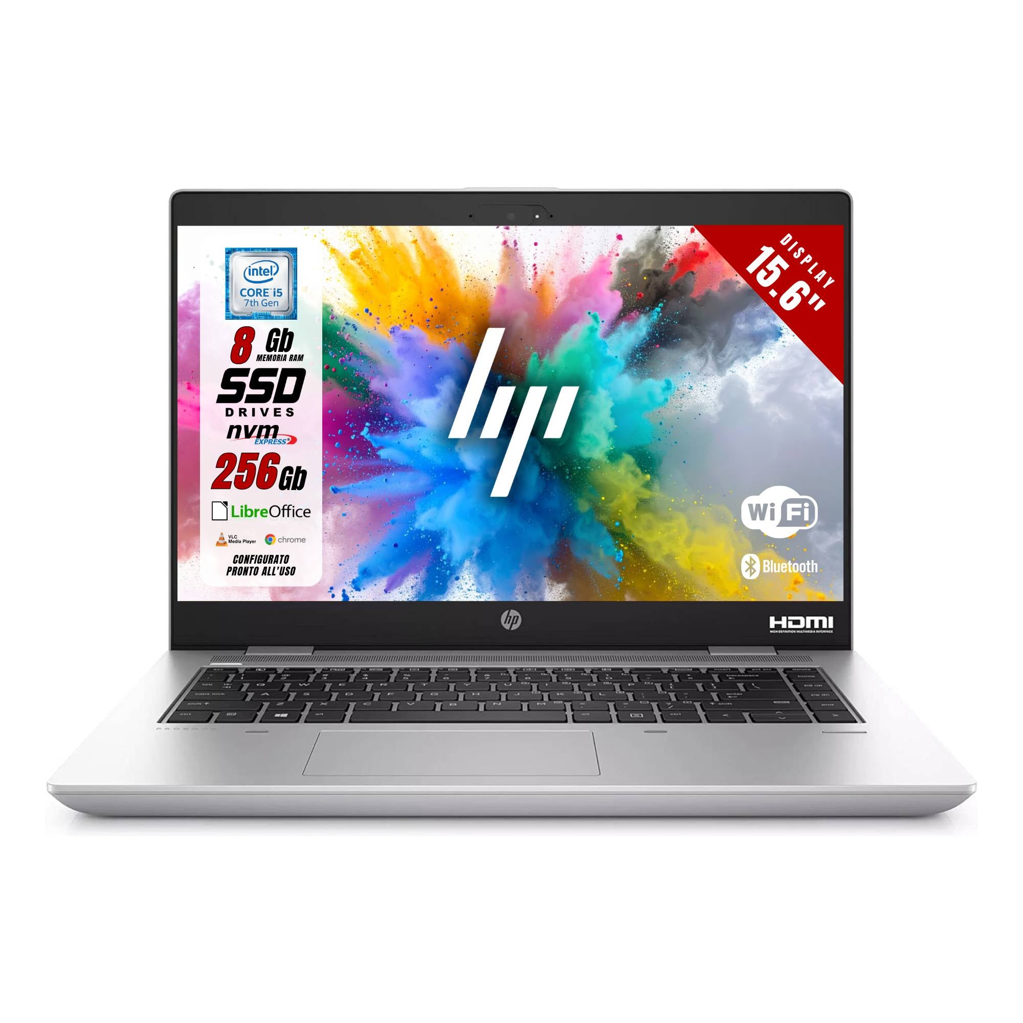 Notebook Pc Portatile HP Probook 650 G4 i5-7200U 8GB 256GB 15,6