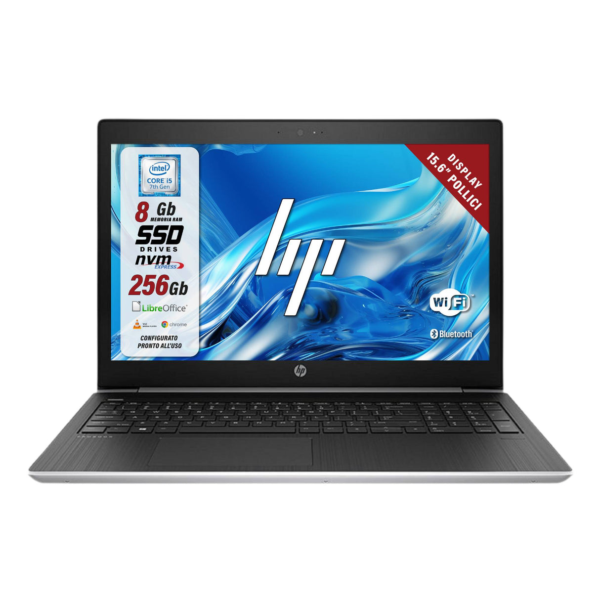Notebook Pc Portatile HP Probook 450 G5 i5-7200U 15,6" Ram 8GB SSD 256GB Win 10 Pro