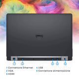 Notebook Pc Portatile Dell 5470 i5-6200u Ram 8GB SSD 256GB 14,1" HD Win 10 Pro