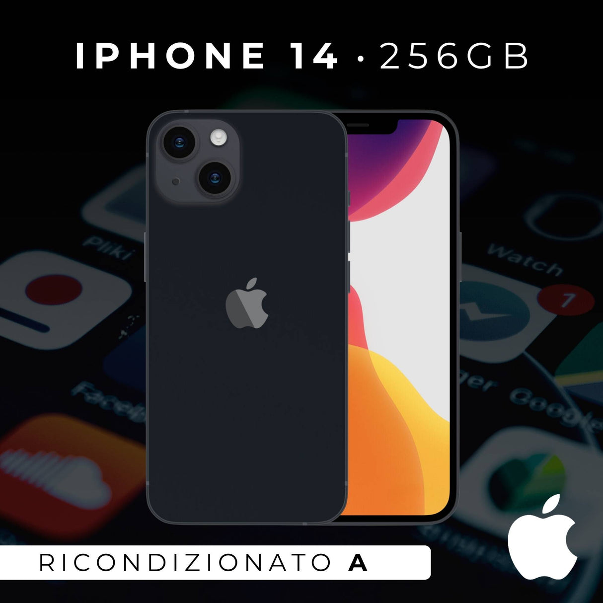 Apple iPhone 14 256GB Midnight Grado A