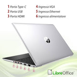 Notebook Pc Portatile HP Probook 450 G5 i5-7200U 15,6 Ram 8GB SSD 512GB Win 10 Pro