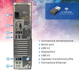 PC Computer Desktop Fisso Fujitsu D957 i7-7700 Ram 8Gb SSD 256Gb Win 11 Pro Libre RICONDIZIONATO
