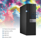 PC Computer Desktop Fisso Dell 7040 SFF i7-6700 Ram 16GB SSD 512GB  Win 11 Pro