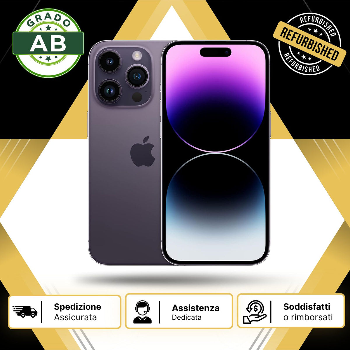 Apple iPhone 14 Pro 256Gb Viola Ricondizionato - Buono