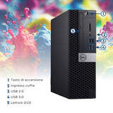 PC Computer Desktop Fisso Dell 5060 SFF i7-8700 Ram 16Gb SSD 256Gb Win 11 Pro