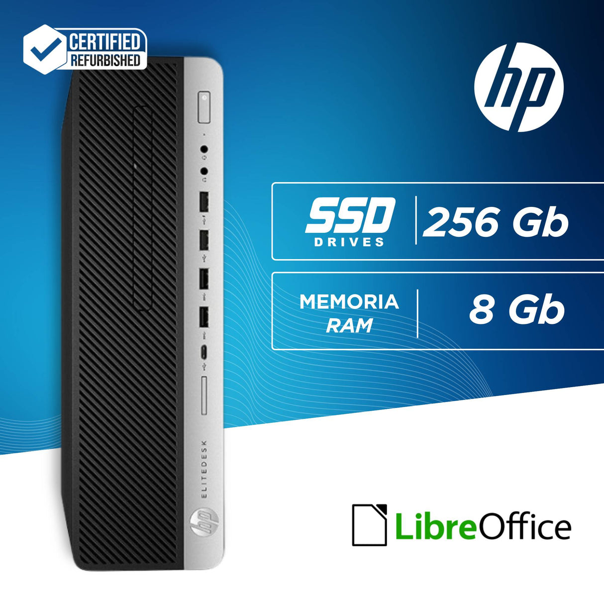 PC Computer Desktop Fisso HP 600 G3 SFF i5-6500 Ram 8Gb SSD 256Gb Win 11 Pro