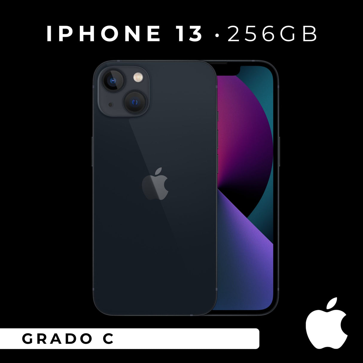Apple iPhone 13 256GB Mezzanotte Grado C