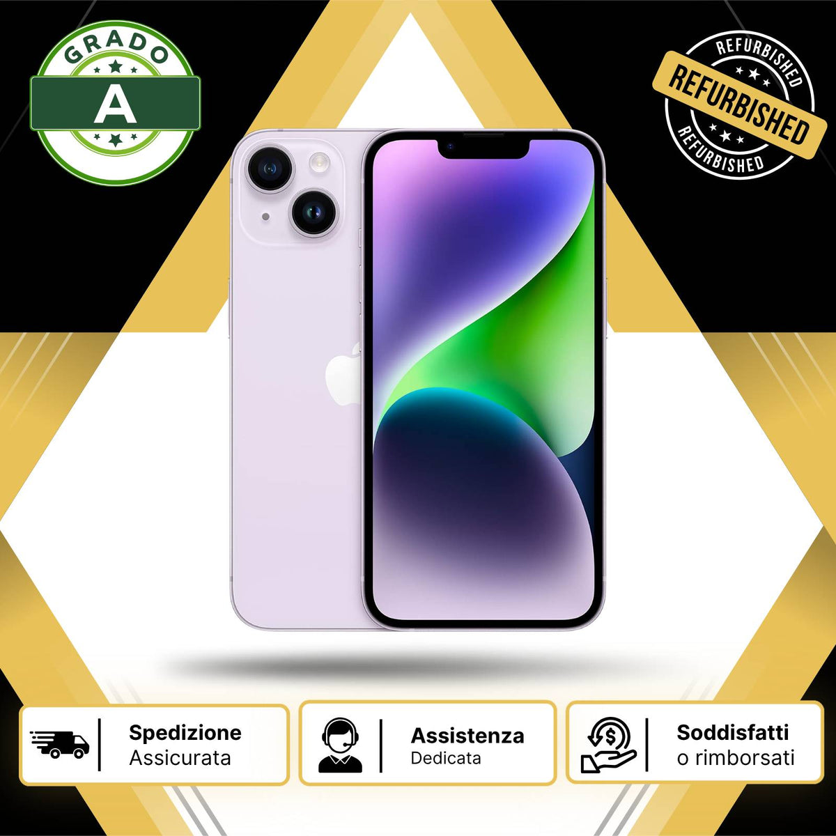 Apple iPhone 14 128Gb Viola Ricondizionato - Ottimo