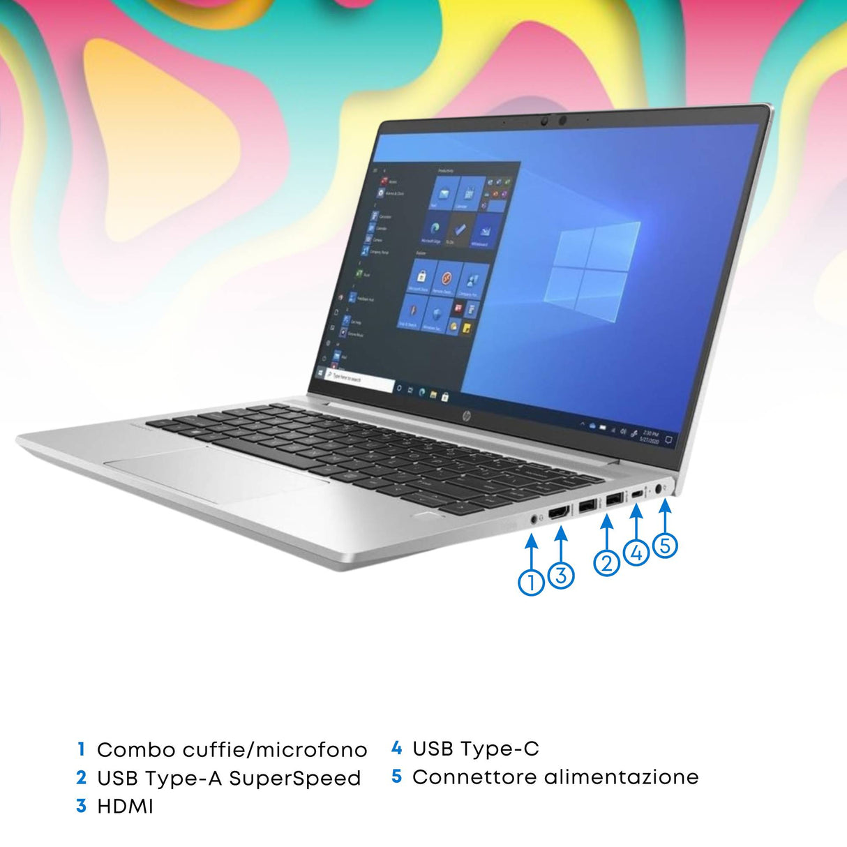 Notebook Pc Portatile HP Probook 640 G8 i5-1135G7 16GB 256GB 14" Win11