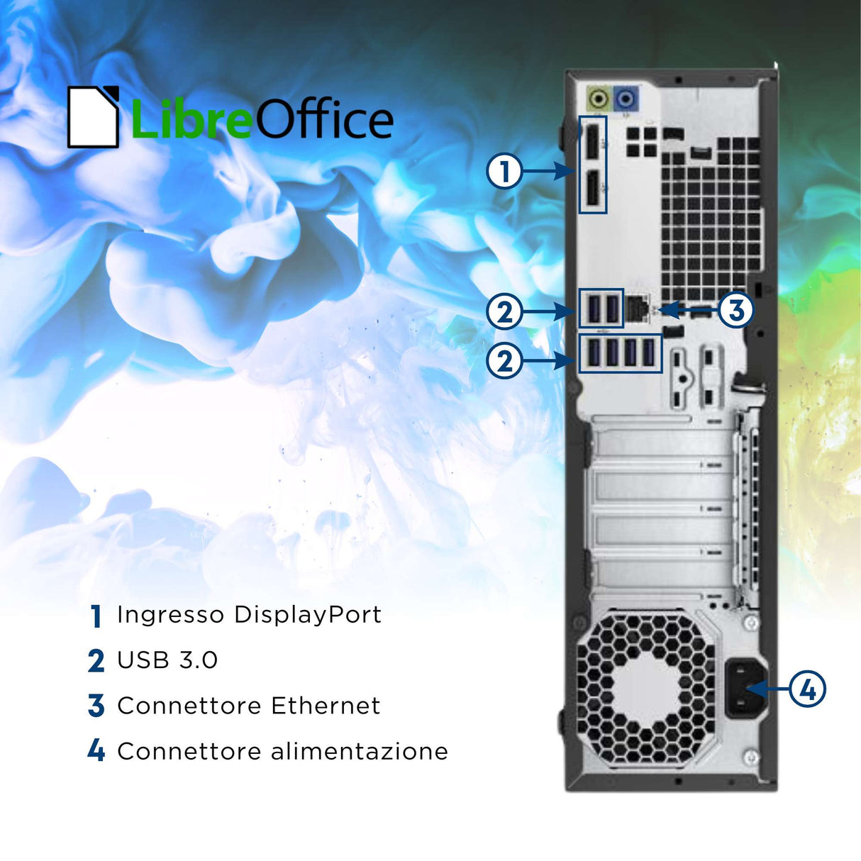 Pc Computer Desktop Fisso  HP 800 G4 SFF i7-8700 Ram 16GB SSD 256GB Win 11 Pro