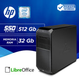 PC Computer Desktop Fisso HP Z4 G4 W-2133 Ram 32GB SSD 512GB Win 11 Pro Tower WorkStation