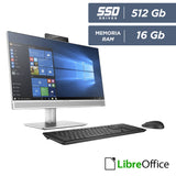 PC Computer All In One HP Eliteone 800 G4 i7-8700 Ram 16Gb SSD 512Gb 24" FHD Win 11 + Mouse e Tastiera