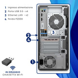 PC Computer Desktop Fisso HP Z2 G5 i7-10700 Ram 16GB SSD 512GB P2000 5Gb Win 11 Pro Libre ricondizionato