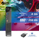 PC Computer Desktop Fisso Lenovo M83 Tiny i7-4770TE Ram 8GB SSD 256GB Win 11 Pro Libre
