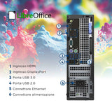 PC Computer Desktop Fisso Dell 7050 SFF i5-7500 Ram 16GB SSD 512GB  Win 11 Pro Ricondizionato