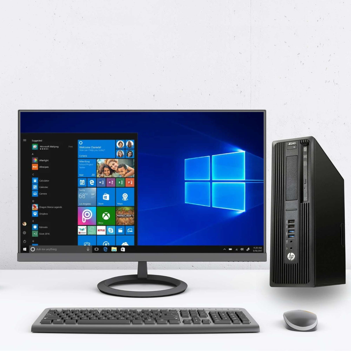 PC Computer Desktop Fisso HP Z240 i7-6700 Ram 16GB SSD 256GB P620 2Gb Win 11 Pro Libre ricondizionato