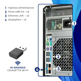 PC Computer Desktop Fisso HP Z4 G4 W-2133 Ram 32GB SSD 512GB Win 11 Pro Tower WorkStation