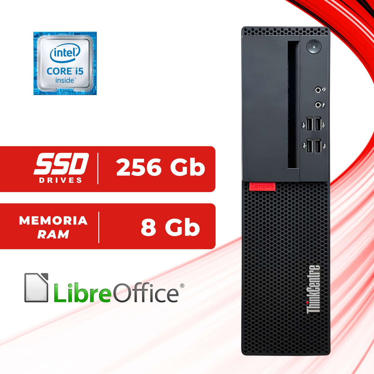 PC Computer Desktop Fisso Lenovo M710S SFF i5-6500 Ram 16GB SSD 512GB Win10