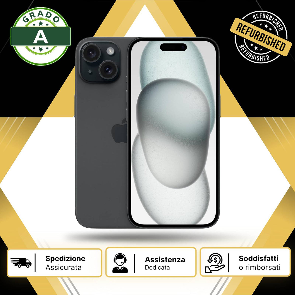 Apple iPhone 15 128GB Nero Grado A