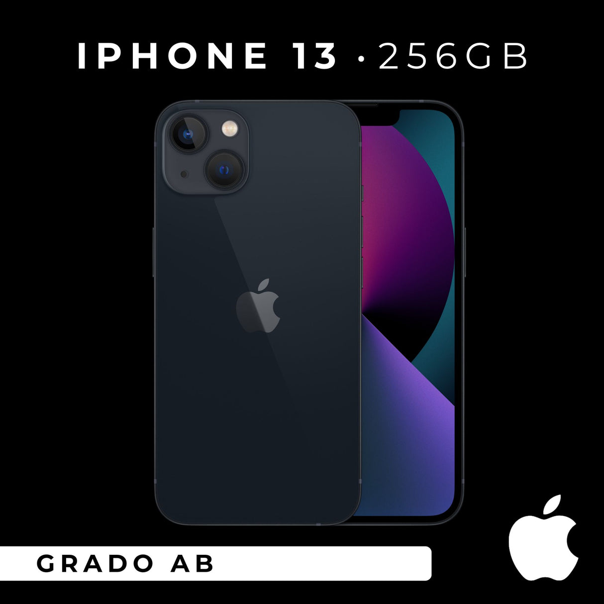 Apple iPhone 13 256GB Mezzanotte Ricondizionato - Buono