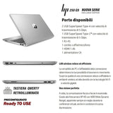 Notebook Pc Portatile HP250 G9 N4500 15,6" Ram 16Gb SSD 512Gb  Win 11 Pro Silver