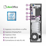 PC Computer Desktop Fisso HP 800 G3 SFF i7-6700 Ram 16GB 1000GB SSD Win 10 Pro