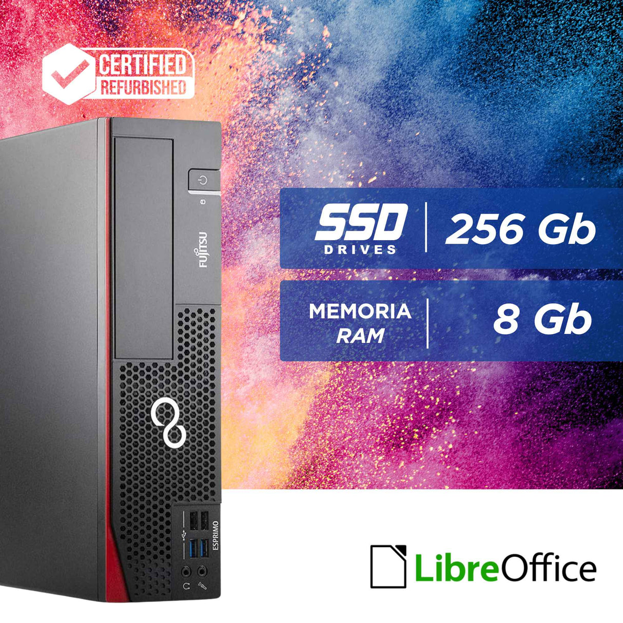 PC Computer Desktop Fisso Fujitsu D957 i7-7700 Ram 8Gb SSD 256Gb Win 11 Pro Libre RICONDIZIONATO