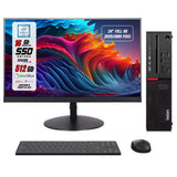 PC Computer Desktop Fisso Lenovo M800 SFF Core i5-6500 Ram 16GB SSD 512GB Win 10 Pro + Monitor 24" FHD + Mouse + Tastiera