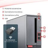 PC Computer Desktop Fisso LENOVO M710S SFF i7-6700 Ram 32GB SSD 1000GB Win 10 Pro Libre