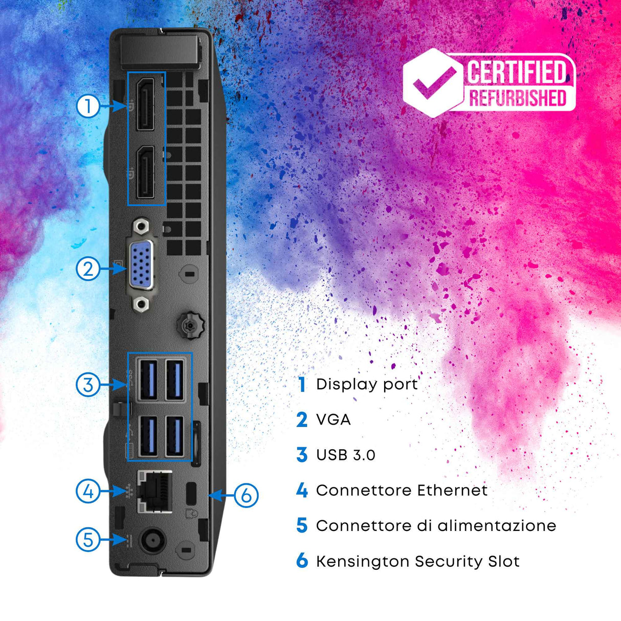 Pc Computer Desktop Fisso HP 800 G2 MINI i7-6700T Ram 16GB SSD 512GB Win 10 Pro Libre
